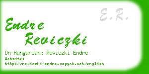 endre reviczki business card